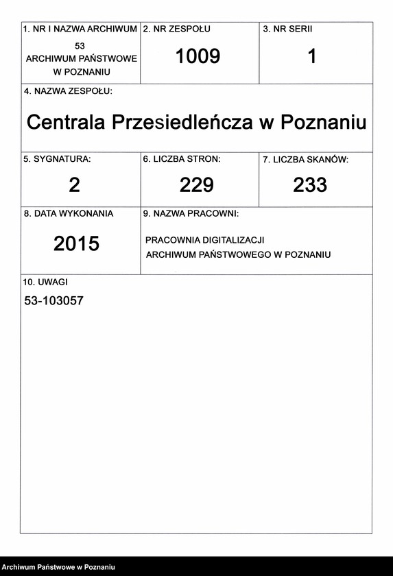 Obraz 1 z jednostki "[Zarządzenia dot. Wysiedlania ludności polskiej]"