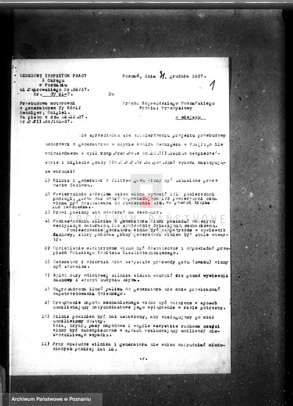 Obraz 5 z jednostki "/Przebudowa młyna A. Hennigera w Śmiglu, pow. kościański/"