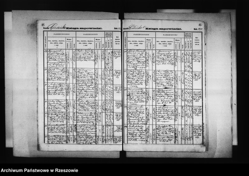 image.from.unit.number "Wypisy z ksiąg metrykalnych : zapowiedzi małżeństw, urodzeń i zgonów: Grodzisko, Grodzisko Dolne, Grodzisko Górne, Budy Łańcuckie, Chodaczów, Gwizdów, Laszczyny, Majdany, Wólka Grodziska i Zmysłówka za 1871 rok"