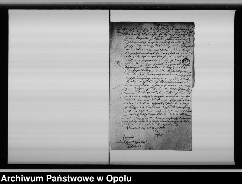 image.from.unit.number "Acta von Organisirung einer Bürgergarde bey der Stadt Oppeln Vol. No 1 de anno 1812"