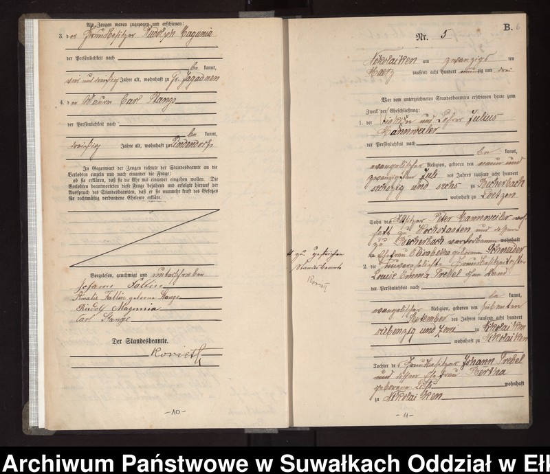image.from.unit.number "Heiraths-Haupt-Register des Königlichen Preussischen Standes-Amtes Nikolaiken Kreis Sensburg"