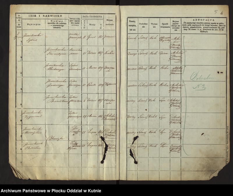 image.from.unit.number "[Księga ludności stałej wsi: Budzyń, Dobrzelin i Marianków]"