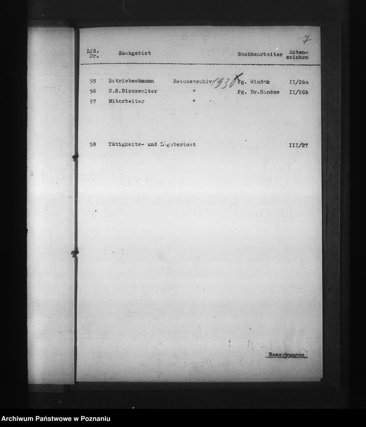 Obraz 11 z jednostki "Organizacja komórek partii NSDAP oraz Deutsche Arbeitsfront w urzędzie namiestnika raju Warty"