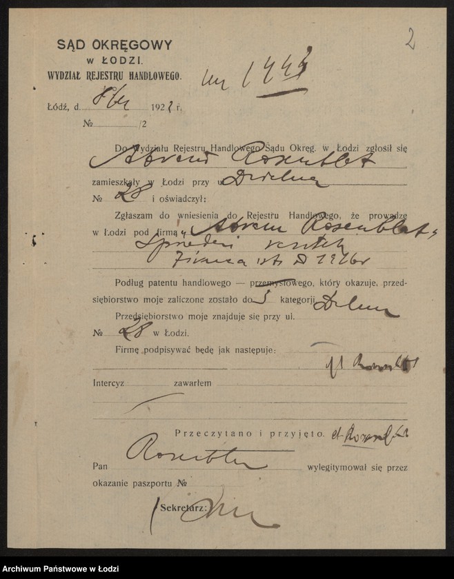 Obraz 4 z jednostki "Abram Rozenblat- sprzedaż resztek"