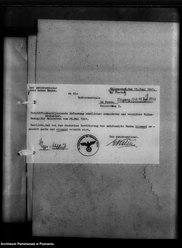 Obraz 13 z jednostki "Kreis Sieradz. Korespondencja w sprawie miejscowych Niemców, którzy zginęli w 1939 roku"