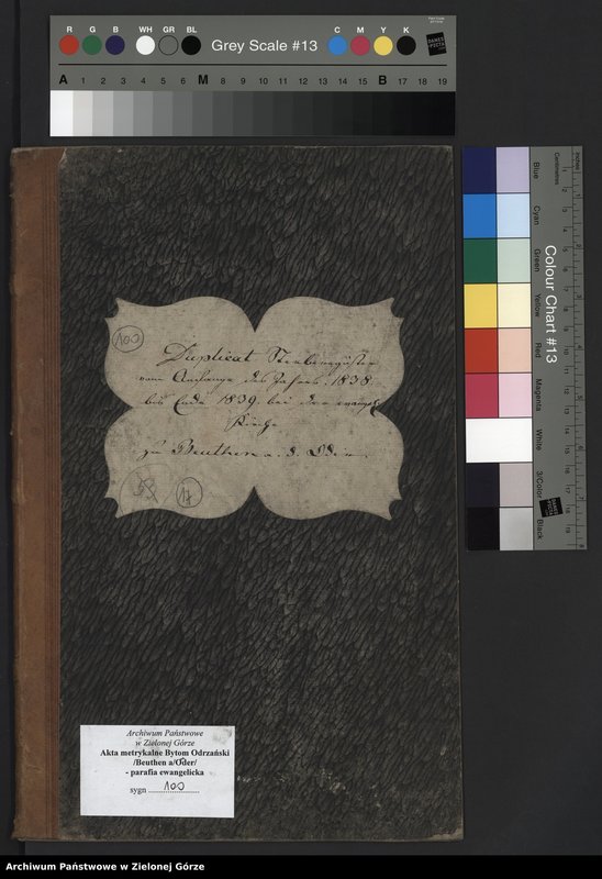 image.from.unit "Duplicat-Sterberegister vom Anfange des Jahres 1838 bis Ende 1839 bei der evangel[ischen] Kirche zu Beuthen a. d. Oder"