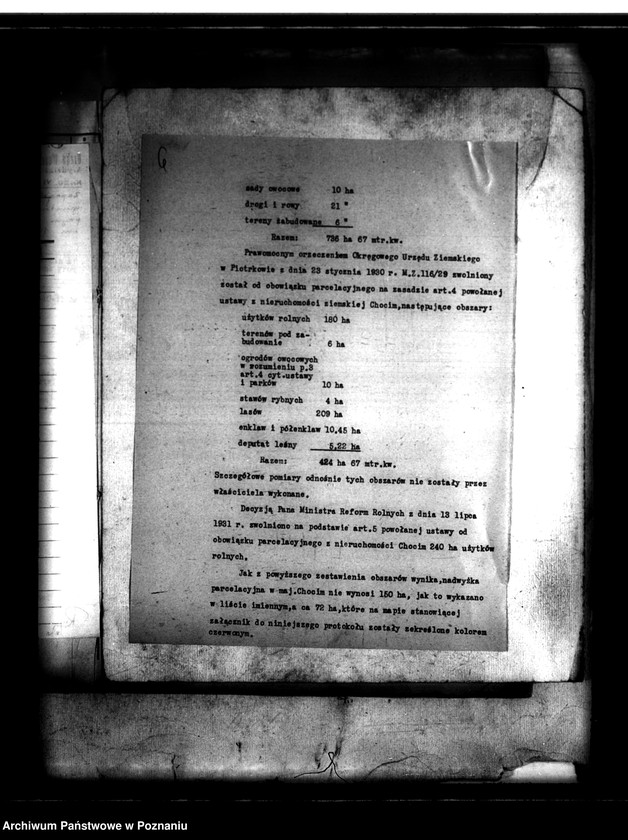 Obraz 10 z jednostki "Majątek Chocim powiatu tureckiego przymusowy wykup"