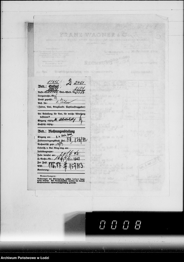 Obraz 6 z jednostki "W. [rachunki za dostawy towarów dla Getta]"