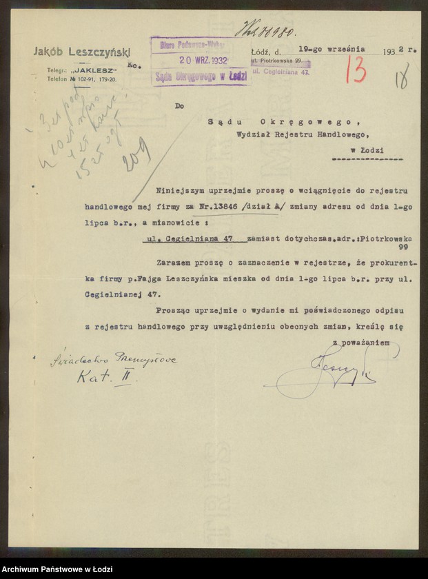 Obraz 20 z jednostki "Jakób Leszczyński- przedstawicielstwo handlowe różnych firm"