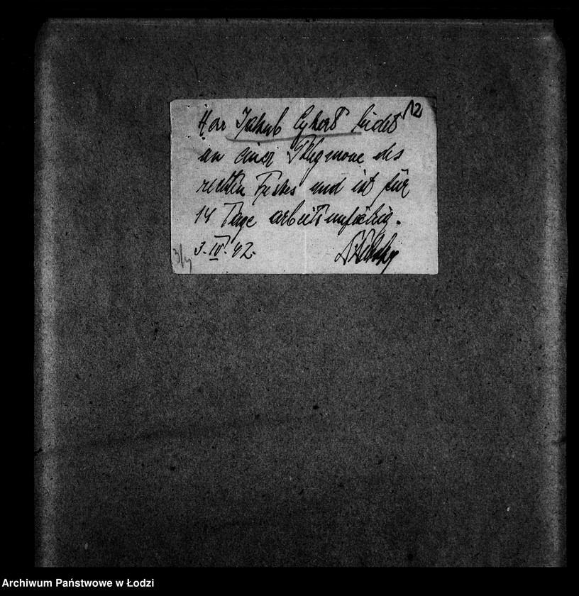 Obraz 15 z jednostki "Elektrische Strassenbahn [Zasiłki chorobowe dla pracowników wydziału, zaświadczenia lekarskie, listy pracowników]"