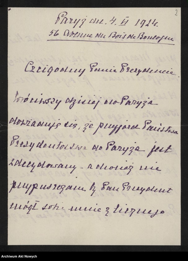 image.from.unit.number "Chłapowski Alfred (ambasador RP we Francji) i Helena; Załączniki: a) list P. de Fouquieres; b) list Ph. Pétain