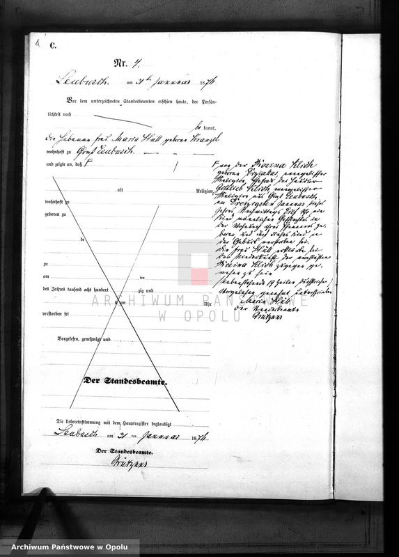 image.from.unit.number "Sterbe-Neben-Register des Königlichen Standes Amt Leubusch Jahrgang 1876"