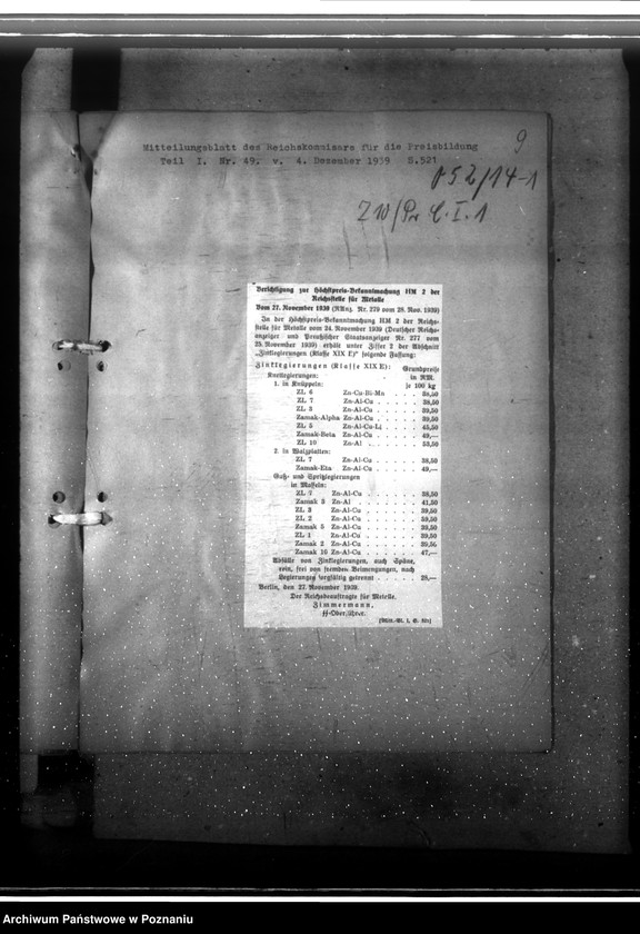 Obraz 15 z jednostki "Eisen- und Metallwirtschaft, sowie Preisbildung der Metallerzeugnisse"