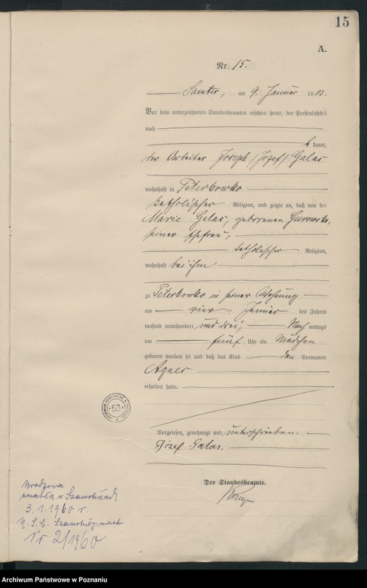Obraz 18 z jednostki "Geburts-Haupt-Register"