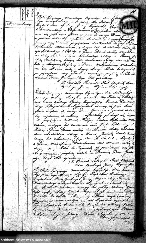 image.from.unit.number "Akta Zaślubionych Gminy Kopciowskiey od 1-go Maja 1812 R do dnia ostatniego Grudnia 1813"