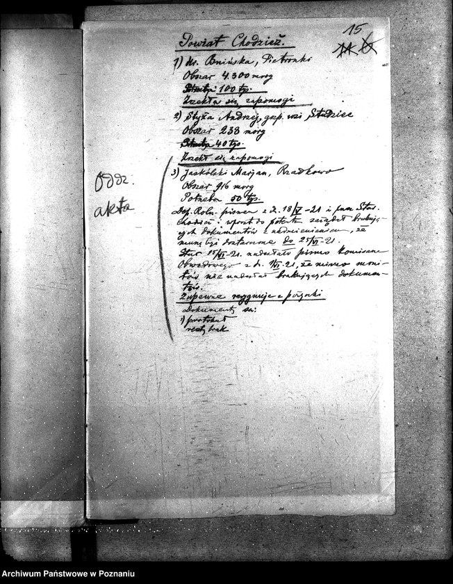 Obraz 19 z jednostki "Sprawy szczegółowo-administracyjne Szkody wojenne p. Chodzież i Czarnków"