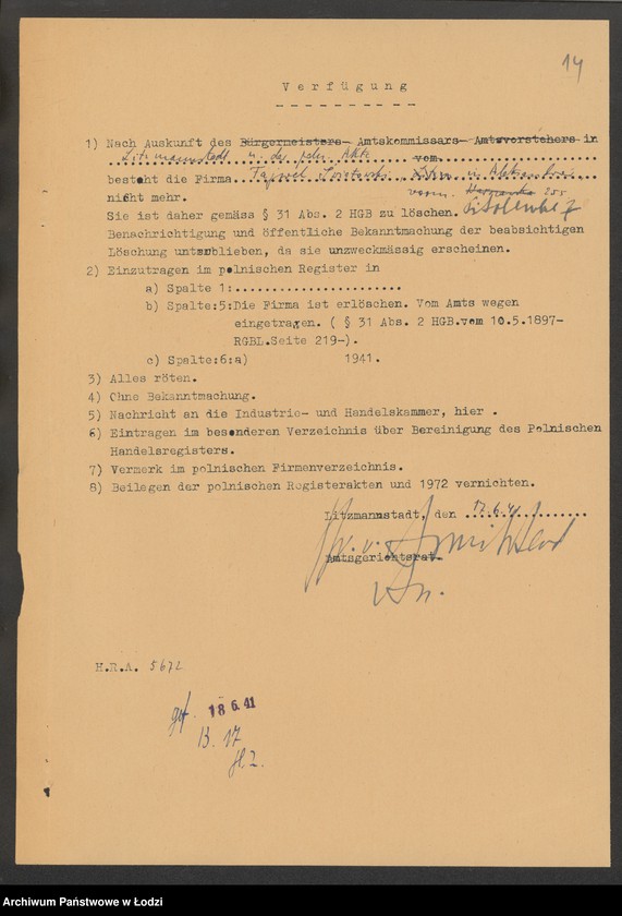 Obraz 16 z jednostki "Fajwel Śniatowski- sklep rzeźniczy"