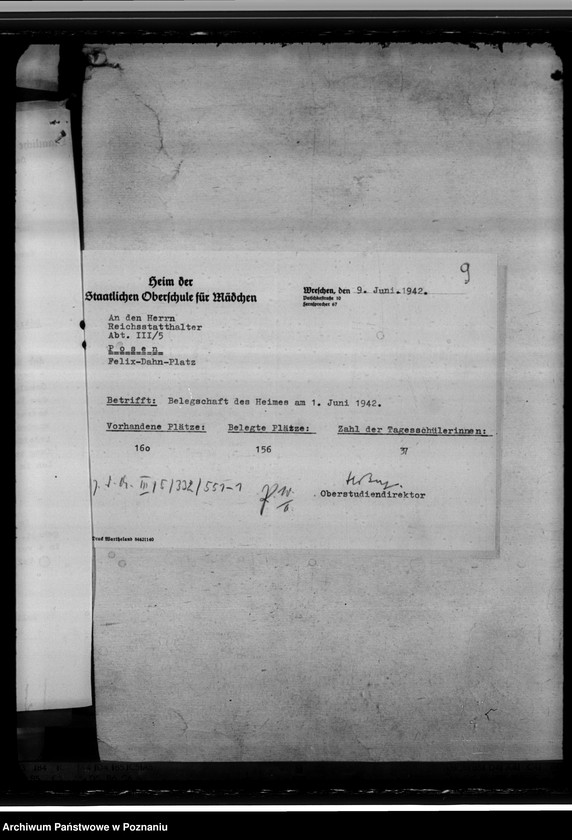 image.from.unit.number "Oberschule Schrimm (Śrem) Schülerzahl der Oberschulen 1944"