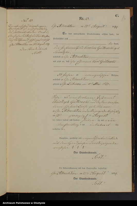 image.from.unit.number "Sterbe-Neben-Register Nr 1 - 21"