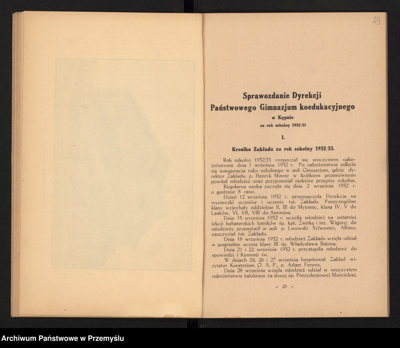 image.from.unit.number "IV Sprawozdanie Dyrekcji Państwowego Gimnazjum Koedukacyjnego w Kępnie za rok szkolny 1932/33"