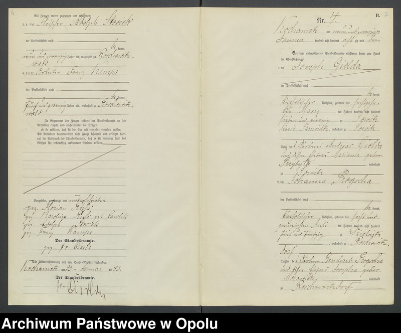 image.from.unit.number "Urząd Stanu Cywilnego Kochaniec Księga małżeństw rok 1883-85"