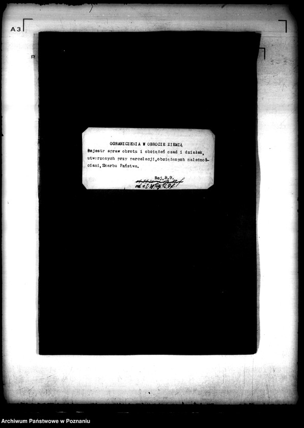 Obraz 4 z jednostki "Rejestr spraw obrotu i obciążeń osad i działek utworzonych przy parcelacji obciążonych należności ziemi skarbu państwa"