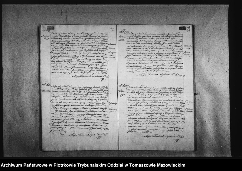 Obraz 20 z jednostki "Duplikat Aktów Religijno Cywilnych Parafij Lubańskiey na Rok 1830"