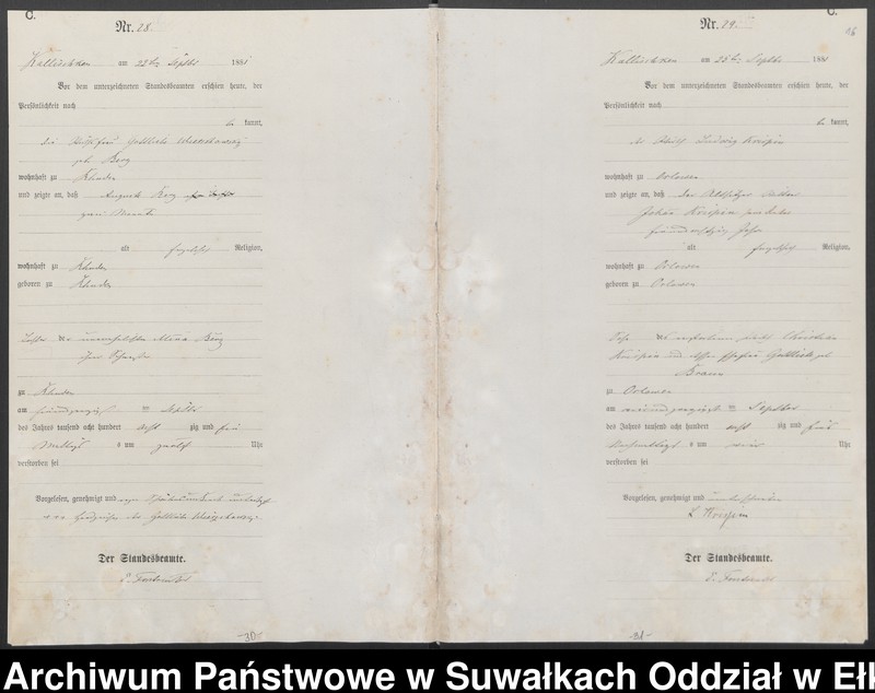 image.from.unit.number "Sterbe-Haupt-Register des Königlich Preussischen Standes-Amtes Kallischken Kreis Johannisburg]"