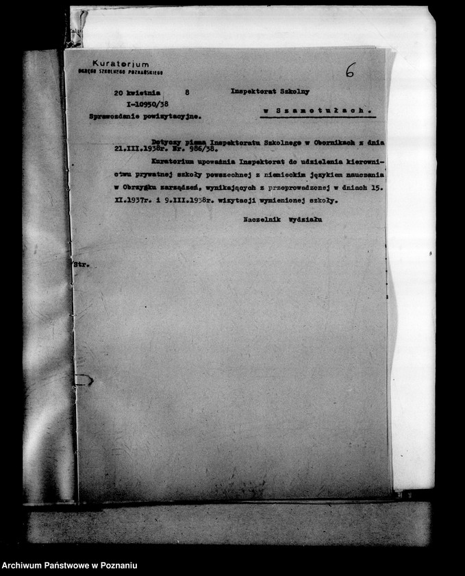 Obraz 9 z jednostki "Prywatna Szkoła Powszechna z niemieckim językiem nauczania w Obrzycku powiat Szamotuły"