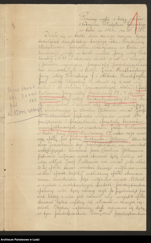 Obraz 3 z jednostki "Ludkowicz i Gliksman – sprzedaż towarów manufakturowych"