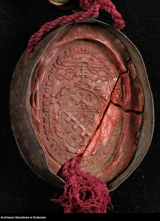 image.from.unit.number "Hipolit Aldobrandini, kardynał prezbiter tytułu św. Pankracego, nuncjusz papieża Sykstusa V na Królestwo Polskie, za zezwoleniem Stolicy Apostolskiej zatwierdza statuty,"