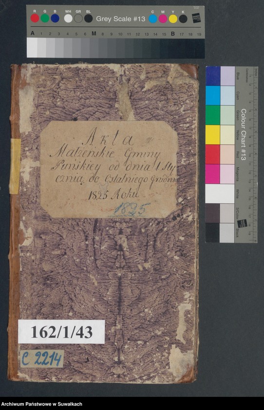 image.from.unit.number "Akta małżeńskie gminy puńskiey od dnia 1 stycznia do ostatniego grudnia 1825 roku"