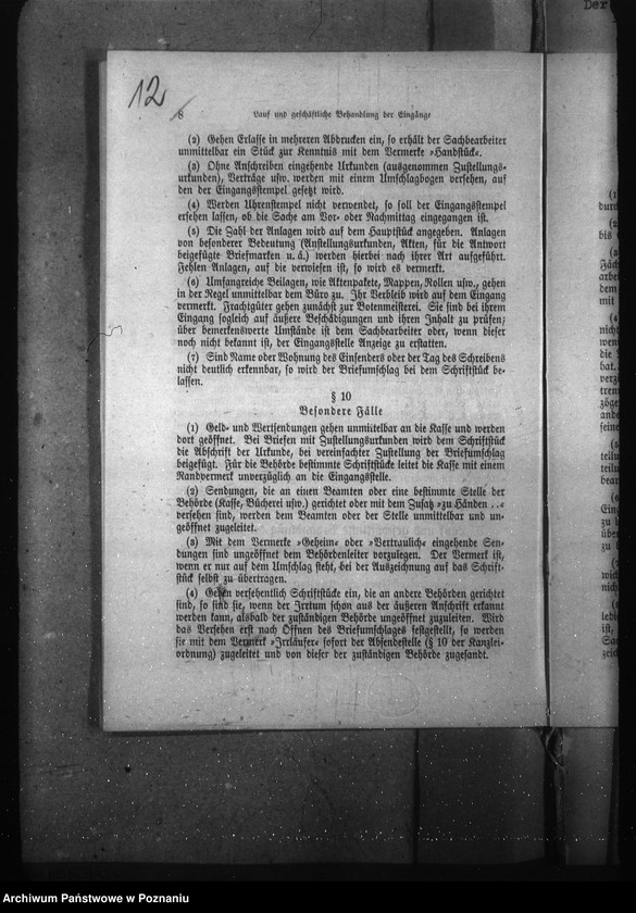 Obraz 16 z jednostki "Geschäftsordnung Abt. II a (i podział czynności)"