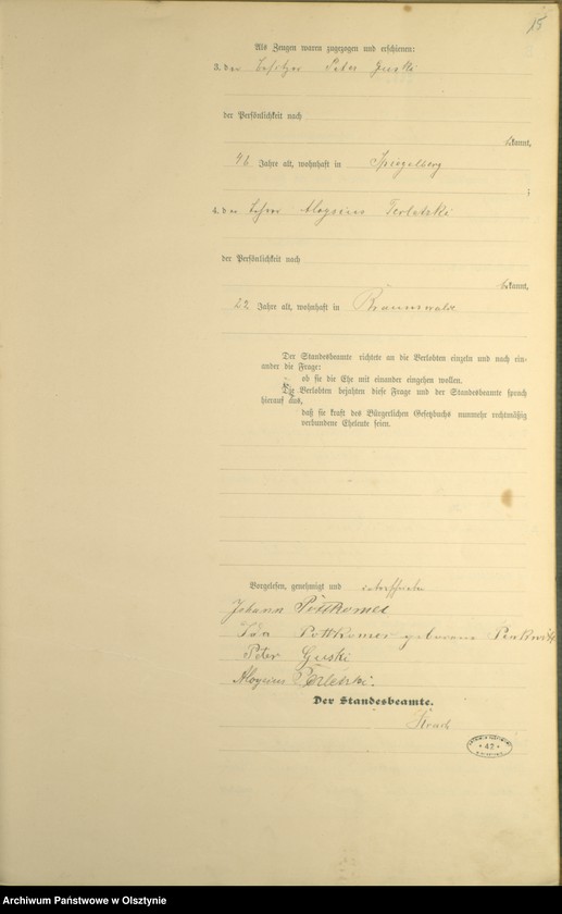 image.from.unit.number "Heiraths-Haupt-Register Nr 1 - 15"