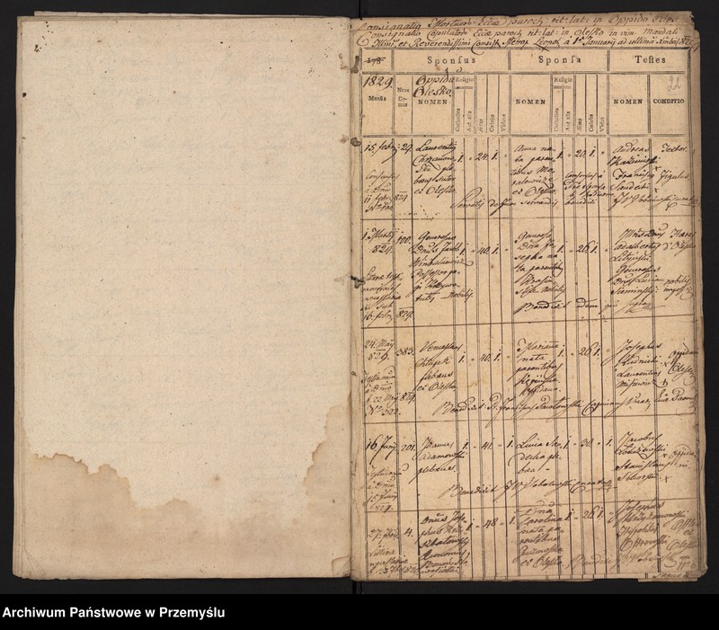 image.from.unit.number "[Odpisy ksiąg urodzeń, małżeństw, zgonów parafii rzymskokatolickiej Olesko z 1829 roku]"