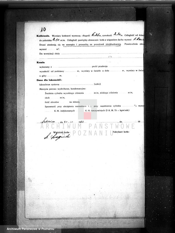 Obraz 14 z jednostki "Mleczarnia parowa w Sośnicy pow. krotoszyński Szczepan Szczepański nr woj. kotła"