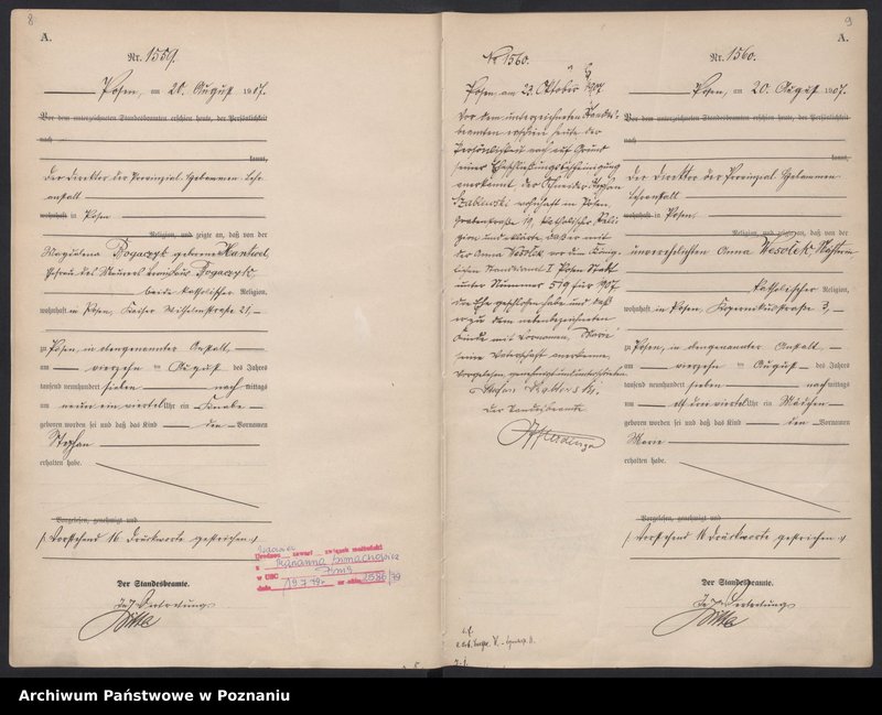 Obraz 7 z jednostki "Księga miejscowa urodzeń tom IV [Rejestr główny urodzeń]"