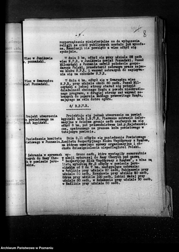 Obraz 13 z jednostki "Sprawozdania sytuacyjne tygodniowe za czas od 2 listopada do 29 listopada 1928 r."