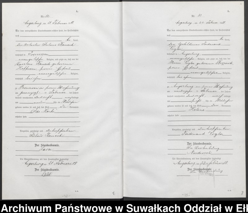 image.from.unit.number "[Geburts-Neben-Register des Preussisches Standes-Amtes Angerburg Kreis Angerburg]"