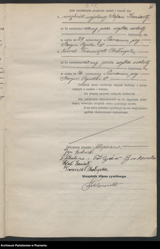 Obraz 19 z jednostki "Księga miejscowa małżeństw tom III [Rejestr główny małżeństw]"