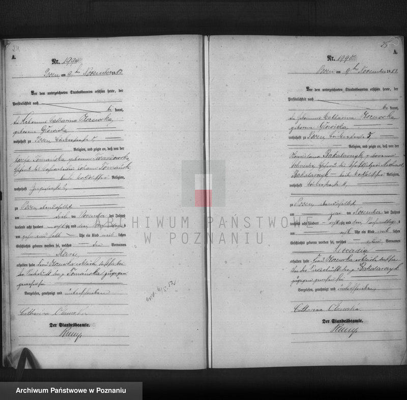 Obraz 14 z jednostki "Księga urodzeń t. V"