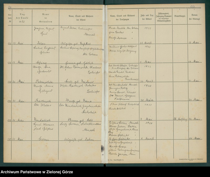 image.from.unit.number "Taufregister der evangelischen Kirche zu Neusalz a[n] O[der] Diöcese Freystadt N[ie]d[e]r Schl[iesen]"