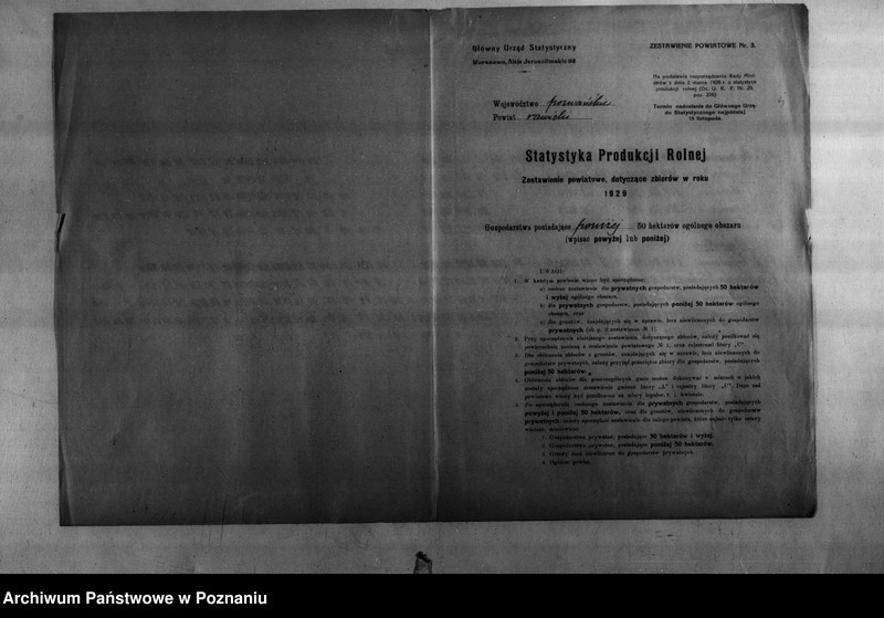 Obraz 7 z jednostki "/Statystyka produkcji rolnej - zestawienie powiatowe - Rawicz"