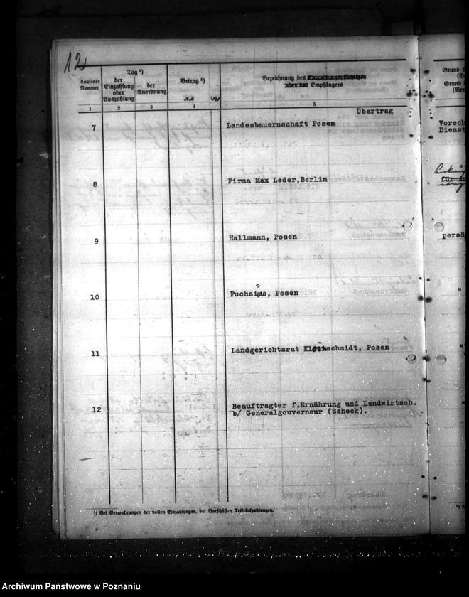 Obraz 16 z jednostki "Reguerungsoberkasse in Posen- Vorschüsse und Verwahrungen aus 1939/ 1940"