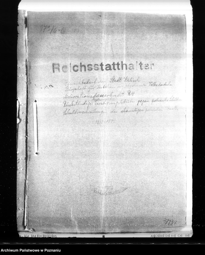 Obraz 4 z jednostki "Finanzbedarf der Stadt Kalisch. Bürgerschaft für Darlehen an abgebrannte Volksdeutsche. Melirationsdauerkredit"