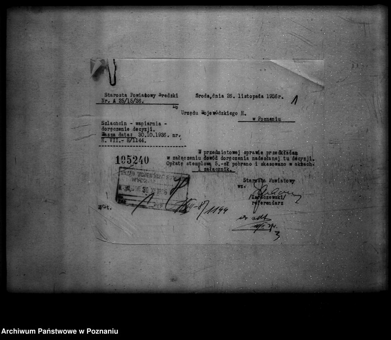 Obraz 5 z jednostki "Zatwierdzenie zakładu przemysłowego /wapniarni/ Zarząd Majętności Szlachcin powiat średzki"