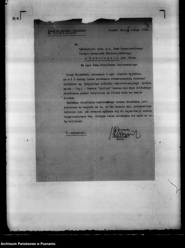 Obraz 11 z jednostki "/ Kasa Bezprocentowego Kredytu Rzemiosła Chrześcijańskiego w Kostrzynie/"