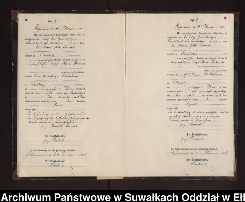 image.from.unit.number "Geburts-Neben-Register des Preussischen Standes-Amtes Stasswinnen Kreis Loetzen"