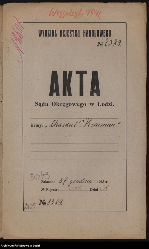 Obraz 2 z jednostki "Chaskiel Kracman- sprzedaż manufaktury"
