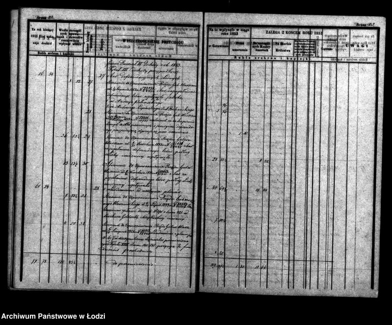 Obraz 17 z jednostki "Rachunek kasy ekonomicznej m. Łodzi za rok 1853"